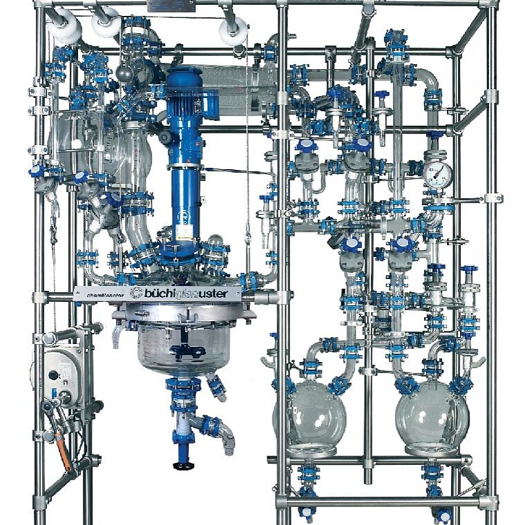 GR15-K chemReactors with compact K-version with glass overhead 