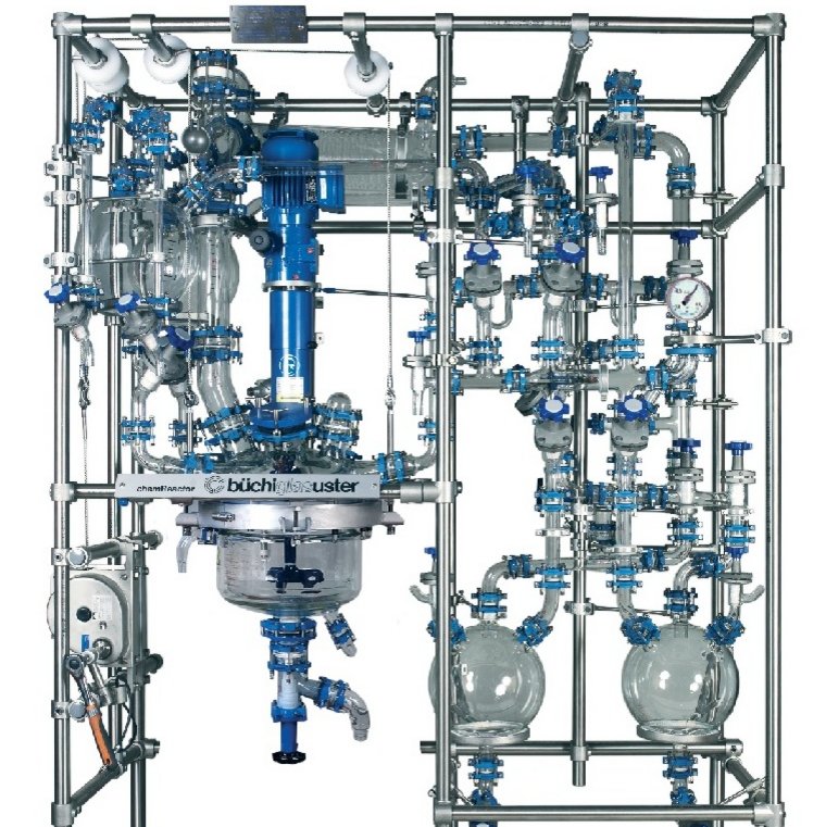 GR15-K chemReactors with compact K-version with glass overhead