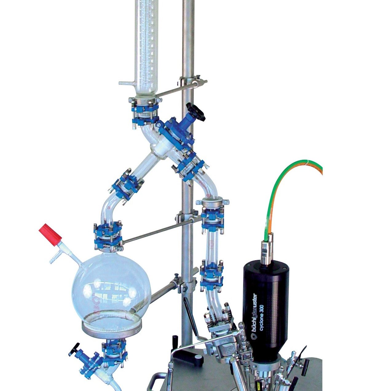 vacuum distillation, reflux condenser, receiver
