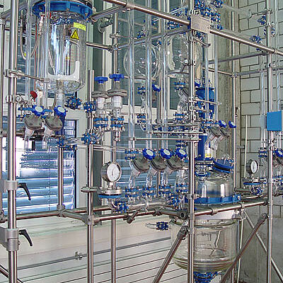 Réacteur verre 50 litre avec verrerie