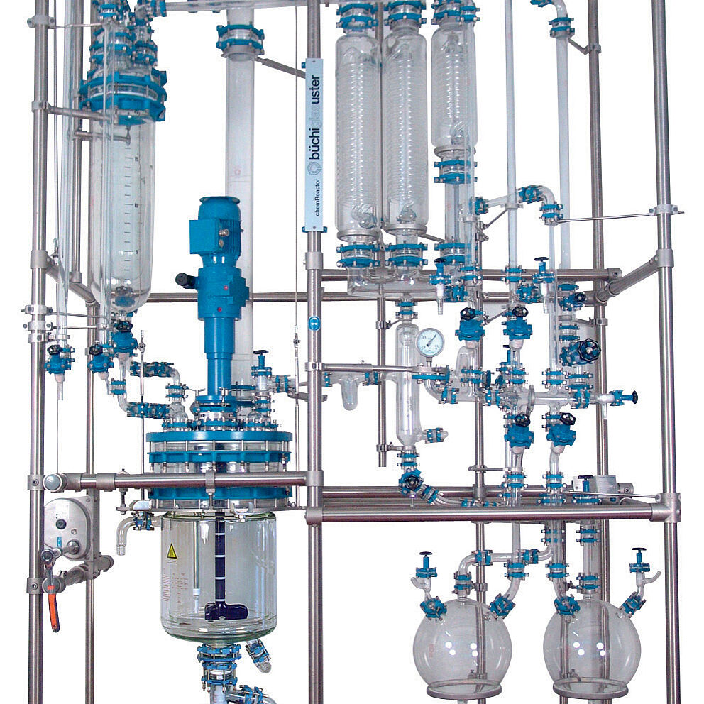 GR60 glass overhead with vertical condensers