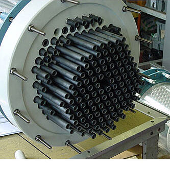 DN400 SiC shell & tube heat exchanger