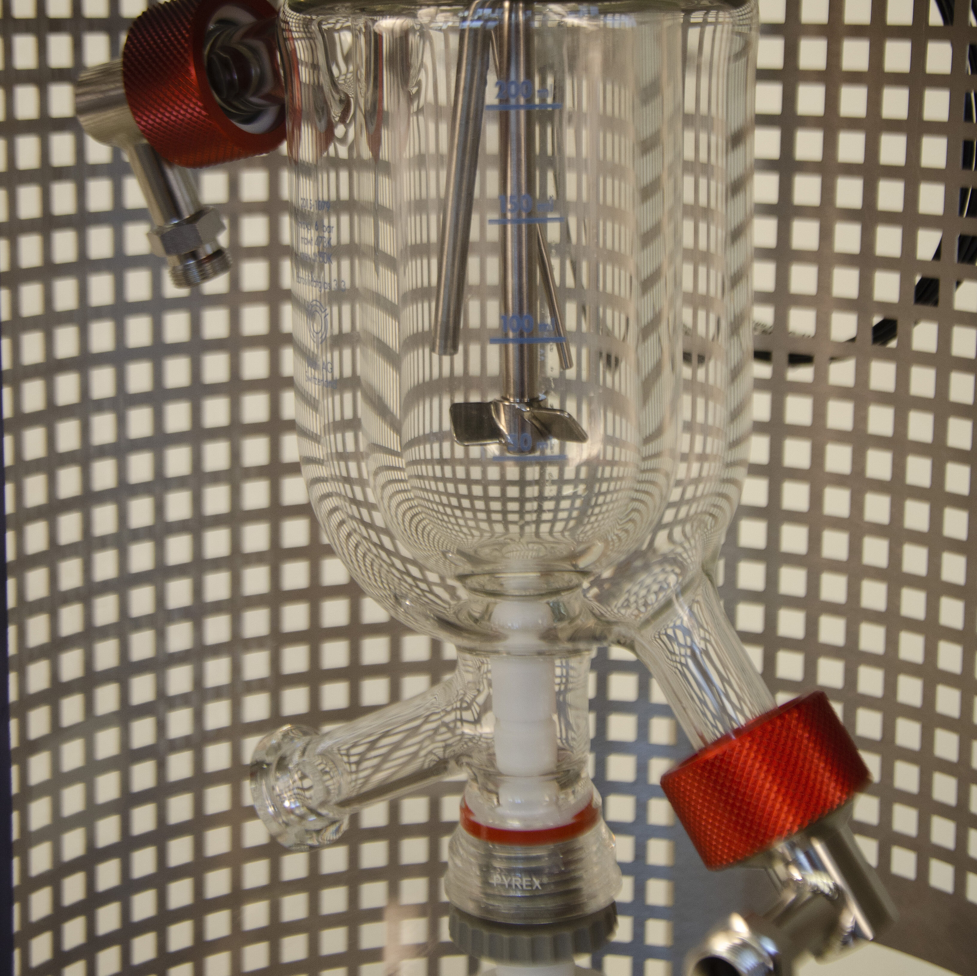 Observation visuelle avec réacteur sous pression en verre 