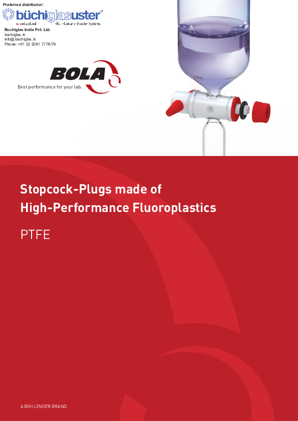 Stopcock-Plugs made of High-Performance Fluoroplastics