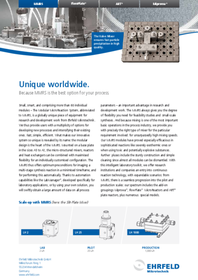 [Translate to "English - USA"] The Modular MicroReaction System