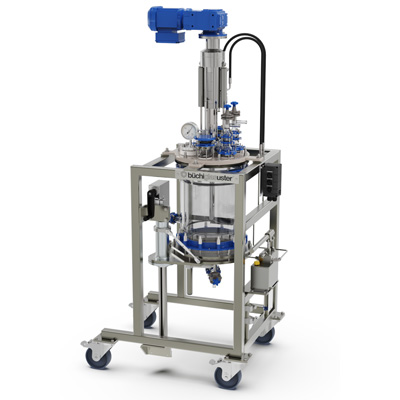 Agitated height adjustable stirrer (hydraulic), stainless steel 1.4404, Hastelloy® C22