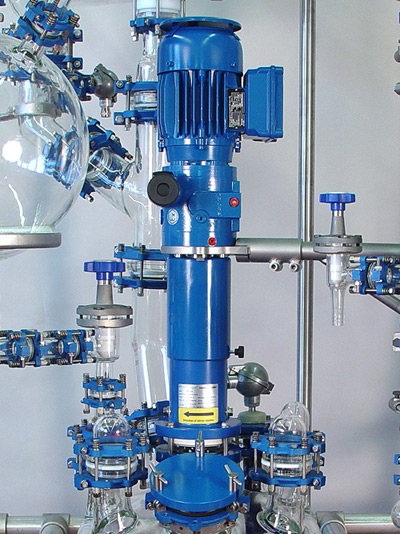 Dry running mechanical sealing, Ex- motor, speed reducer (manual)