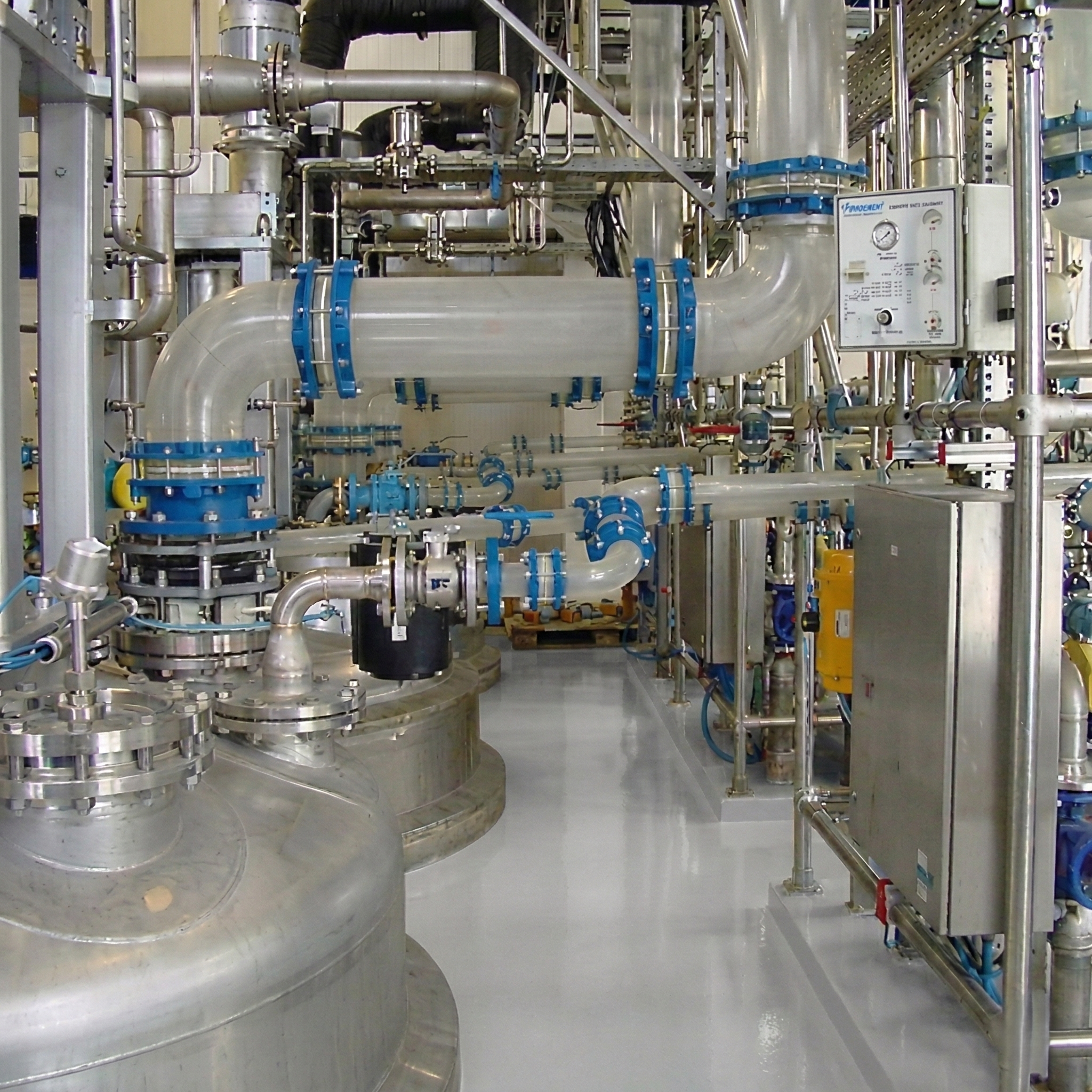 DN 300 glass vapor duct with protective coating