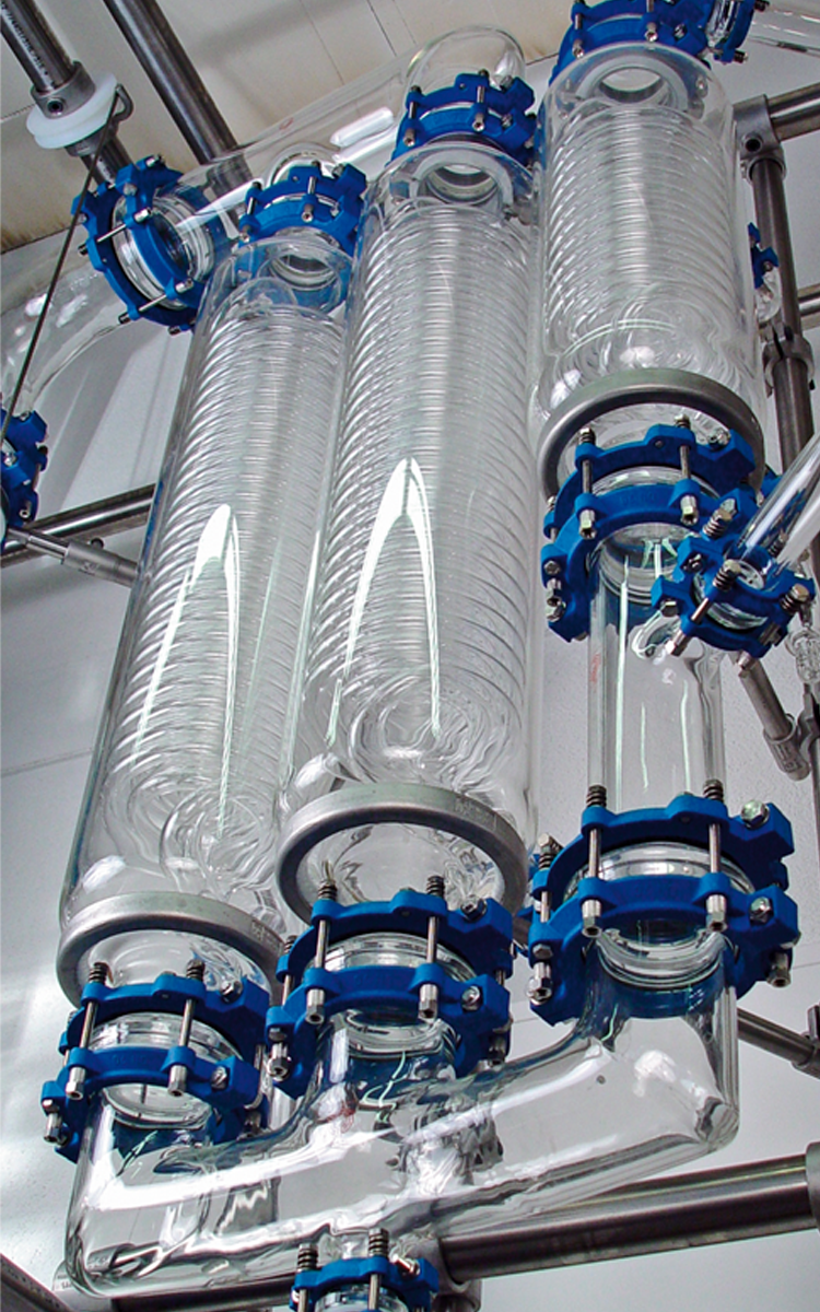 Spiral heat exchangers (glass / glass)