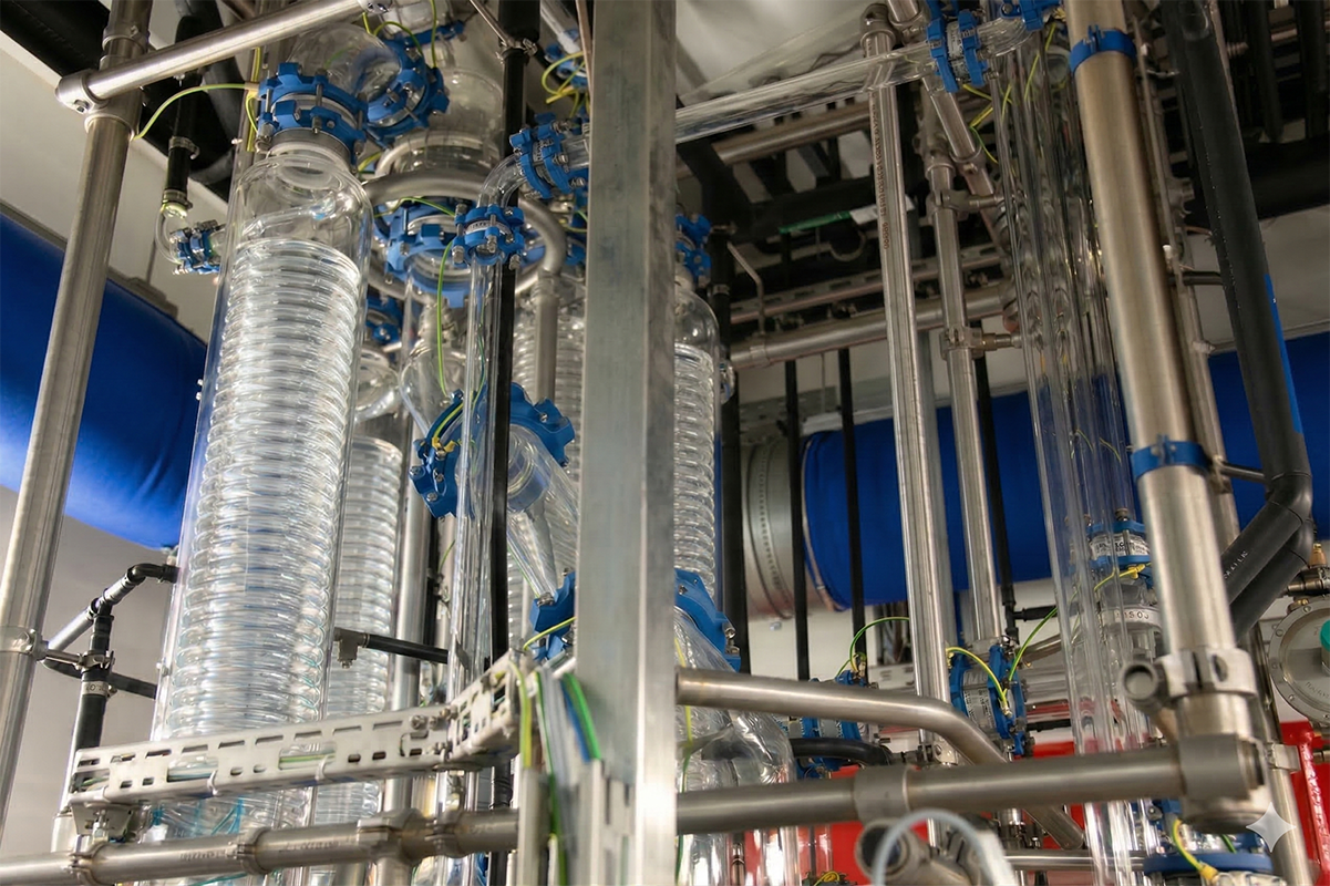 Spiral heat exchangers (glass / glass)