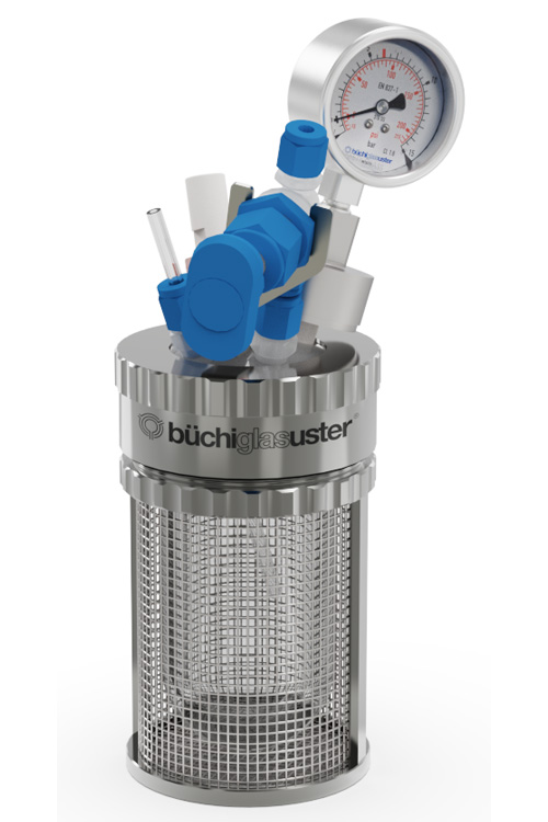 miniclave inert glass lab pressure reactor