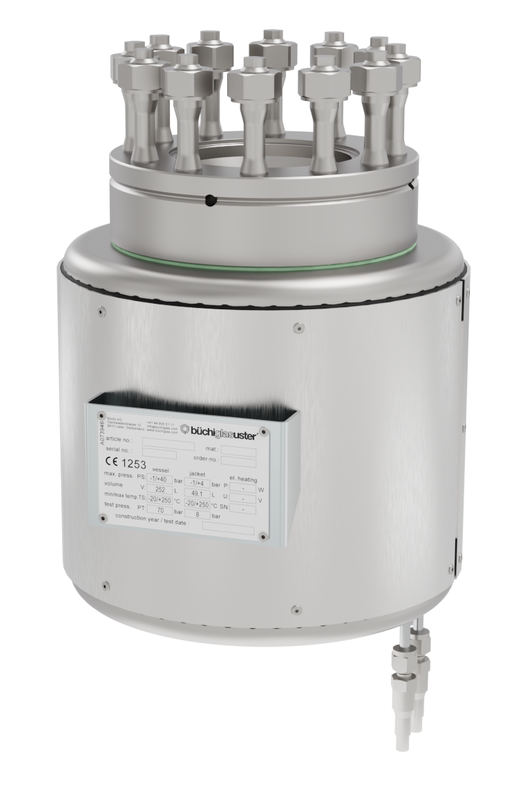 Metal pressure vessel with electrical heating and water cooling