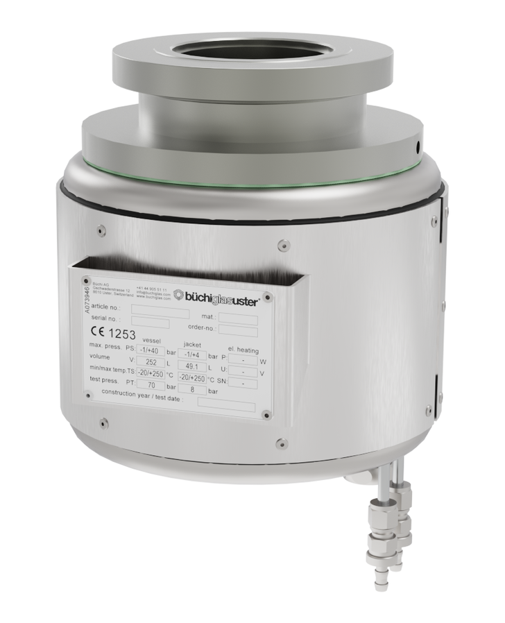 Metal pressure vessel with electrical heating and water cooling