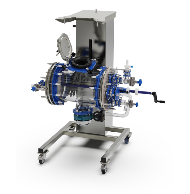 High containment filter (discharge position)